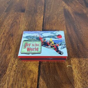 vintage Mr. Christmas Matchbox Melodies music box that plays "Joy to the World"